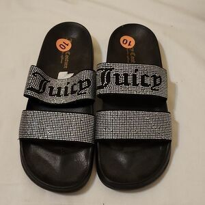 NWOT Juicy Couture Bling Slides Sz 10